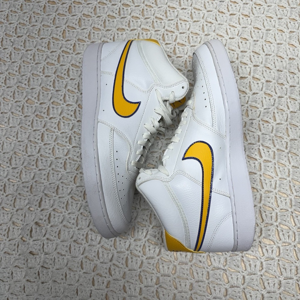 Nike Court Vision Shoes Mens Size 11.5 White Basketball Leather CD5466-102 - Picture 10 of 11